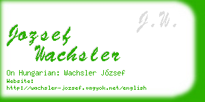 jozsef wachsler business card
